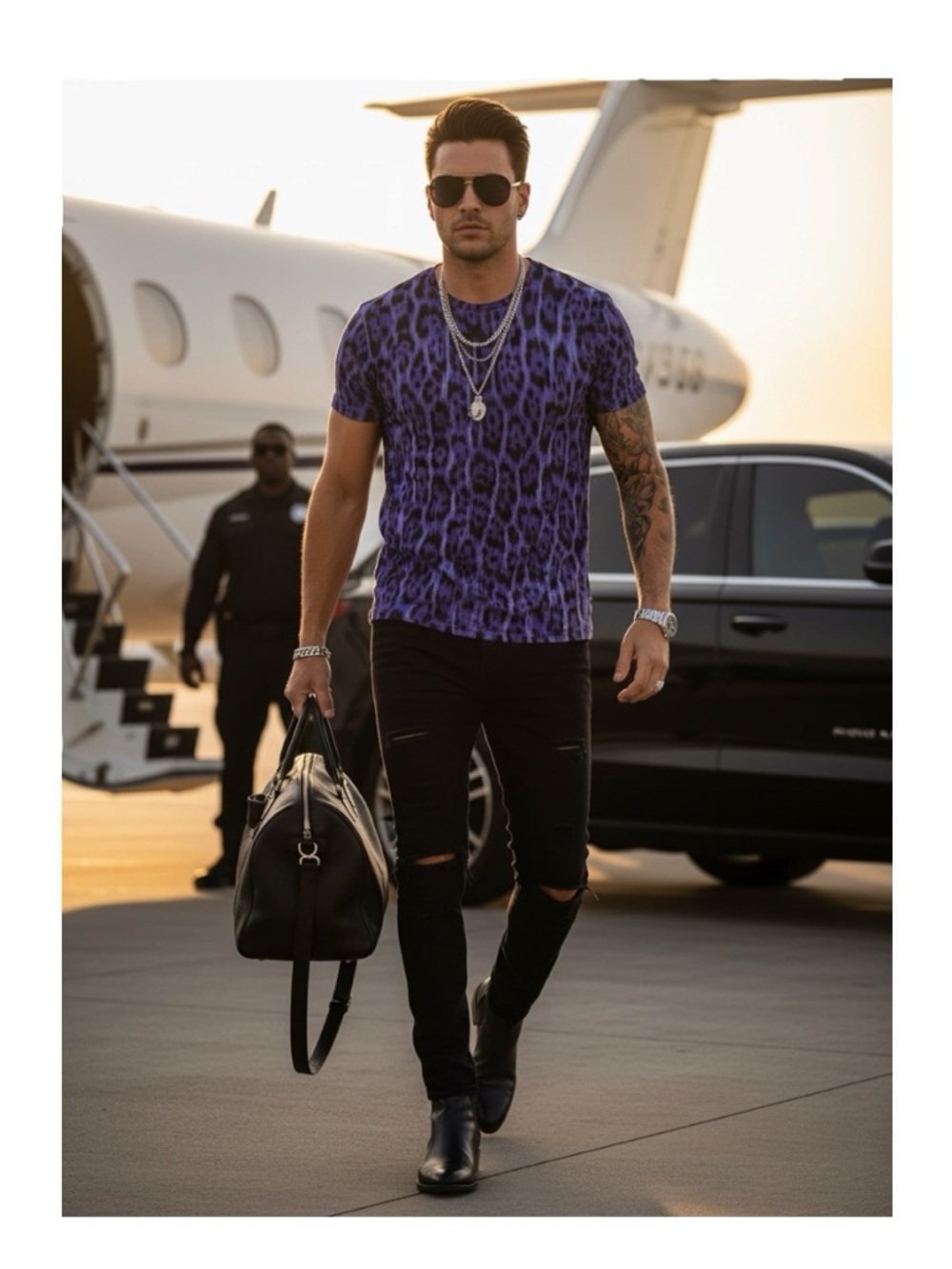 Just Cavalli 𖤐 Heritage Jaguar Print T Shirt 𖤐 Purple 𖤐 XL 𖤐 Women’s XXL 𖤐